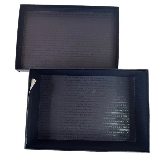 Prada Womens Pantent Leather Napa Silk Sasso Brown Peep Toe Heels With Box 38.5 - Picture 14 of 16